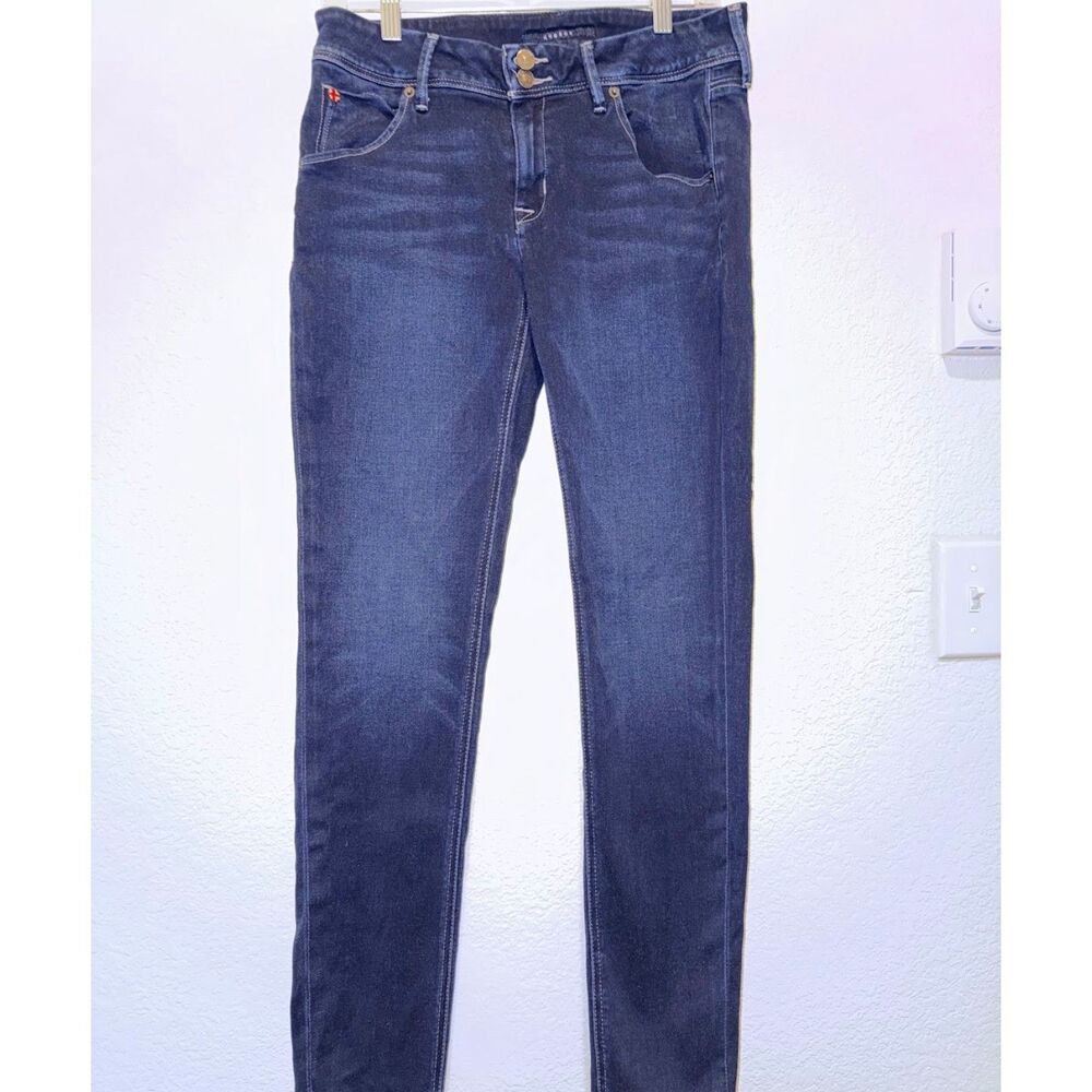 Hudson Jeans Size 31 Dark Wash Slim Straight Flap Pocket Denim